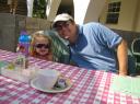 Addie and Allen at the Courtyard Cafe