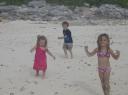 Kids Running on Gibbs Cay